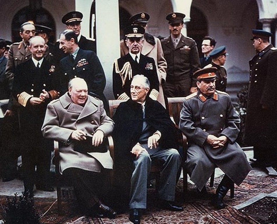 Churchill, Roosevelt i Stalin w Jałcie